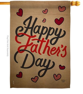 Happy Father'S Day House Flag Feliz Dia Del Padre Bandera Banner Wall Hanging...