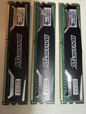 Crucial Ballistix Sport 4GB DDR3 1600 PC3 12800 Desktop Memory BLS4G3D1609DS1S00