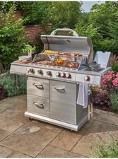 UniFlame 6 Burner Gas Grill BBQ
