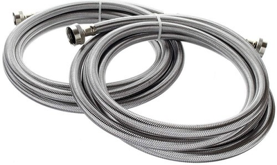 #ad Kelaro 10 Foot Stainless Steel Washing Machine Hoses 2 Pack Burst Proof $29.95