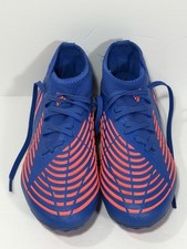 adidas Predator Cleats Mens 6 Womens 7 EDGE.2 FG GW2270 Hi-Res Blue Red Soccer