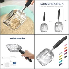 Cat Litter Scooper Metal Scoop Sifter Deep Shovel Cleaner Pet Toilet Scooper USA