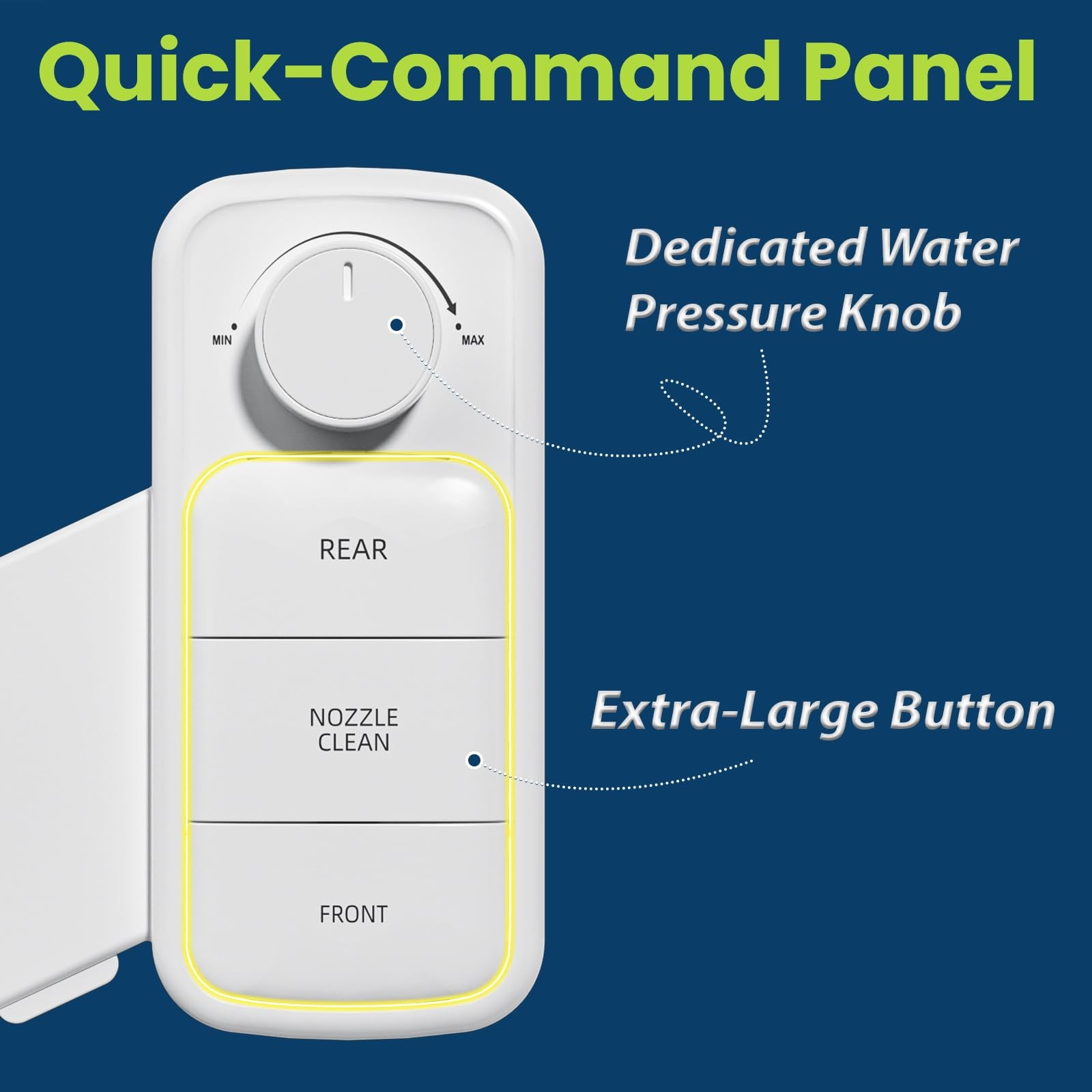 Ultra-Slim Bidet Attachment, Self-Cleaning Dual Nozzle (Feminine/Posterior Wa...