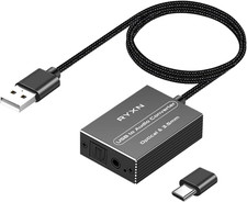USB to Optical Spdif Toslink  3.5Mm Audio Adapter Converter, Support USB-A  US