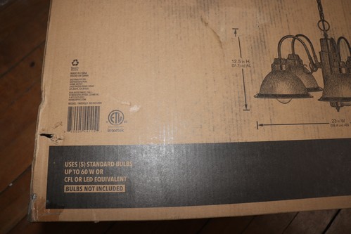 Hampton Bay Lighting Halophane 5-Light Frosted Glass Shade Chandelier 44115 - Picture 4 of 4