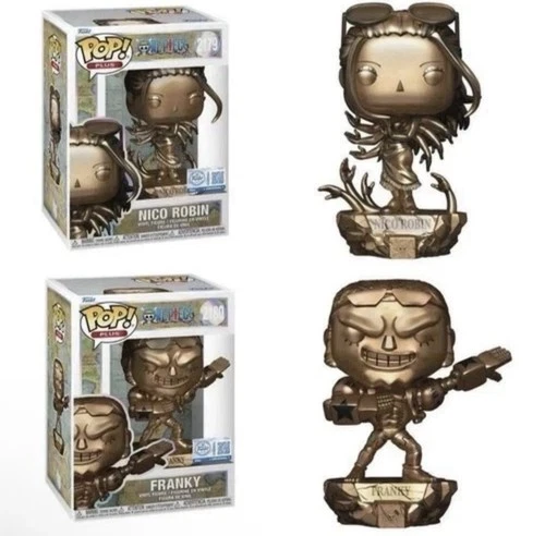 Funko Pop Nico Robin & Franky Bronze Statue - One Piece - w/ Protector IN HAND