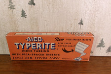 AICO TYPERITE Index Tabbing 1953 Box ~ Typewriter Accessory Desktop Collectible thumbnail