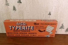 AICO TYPERITE Index Tabbing 1953 Box ~ Typewriter Accessory Desktop Collectible