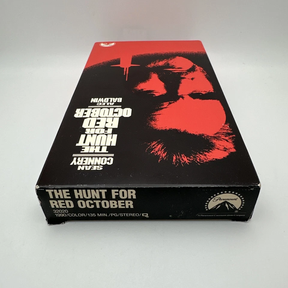 The Hunt for Red October (VHS, 1990) Paramount Rare Red Tape Sean Connery OOP FS - Image 4 of 4