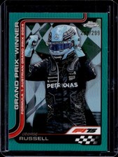 2025 Topps Chrome F1 George Russell Teal Refractor Grand Prix Winners #/299
