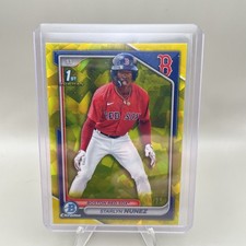 STARLYN NUNEZ 2024 BOWMAN CHROME 1ST SAPPHIRE YELLOW RED SOX /75 Q1934