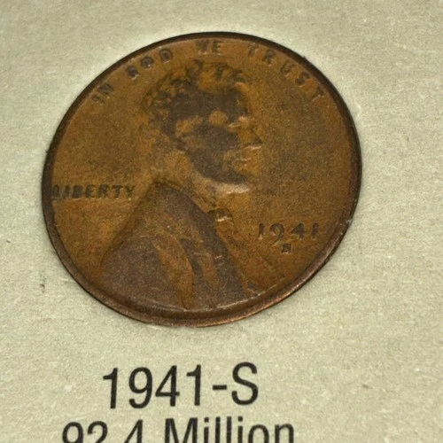 1941 S Lincoln Wheat Cent • Fine • Buy 10 Get 40% Off • Mix&match • #U1225