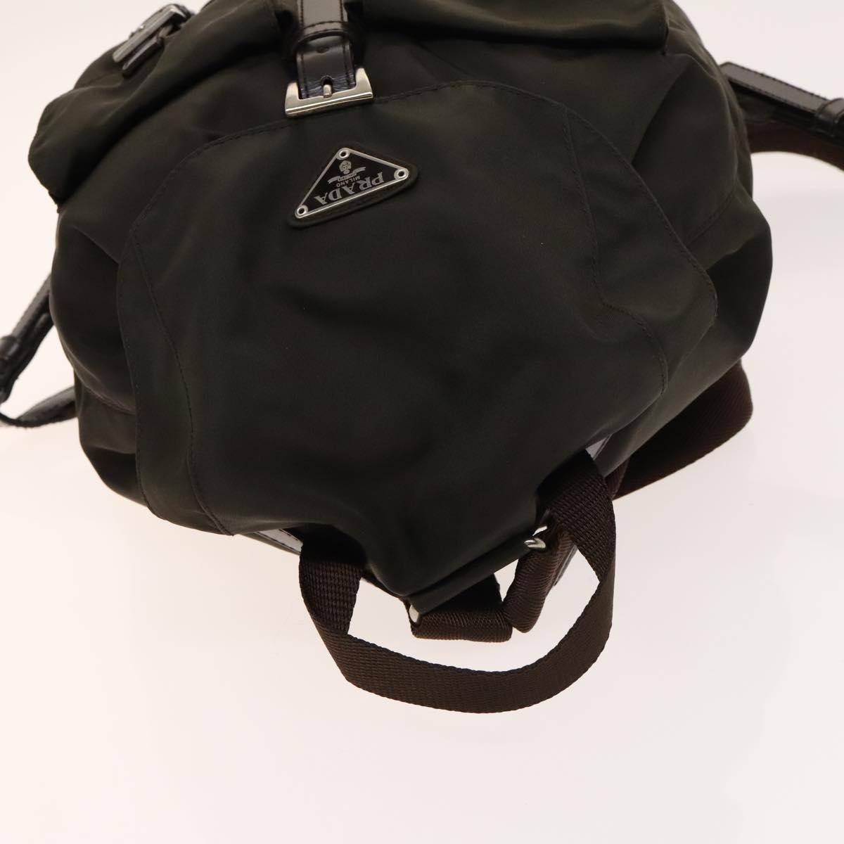 Prada Double Pocket Drawstring Backpack Nylon Wit… - image 6