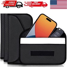 Smart Signal Blocking Wallet - 4 Pack of Faraday Bags for Safety Privacy