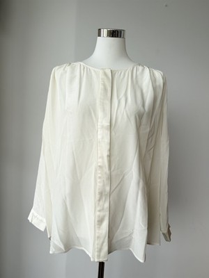 100% Seidenbluse von Nadine H, Größe 42, Off-White, Zustand: Gut