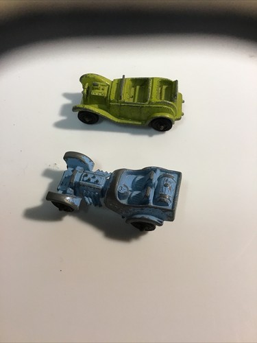 2 Vintage TootsieToy Collectible Die Cast Roadsters Blue and Yellow - Picture 4 of 6