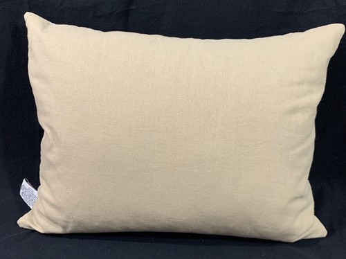 Woolrich Home Linen Blend Pillow Natural Floral Embroidery Feather/down 18x13” - Picture 4 of 7