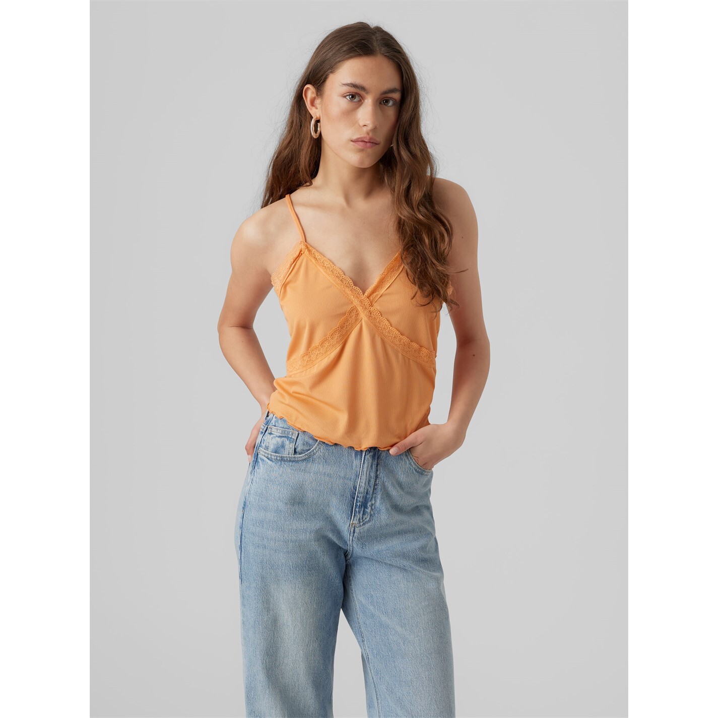 Укороченный топ Vero Moda Damen Snglt Strick Kurzarm