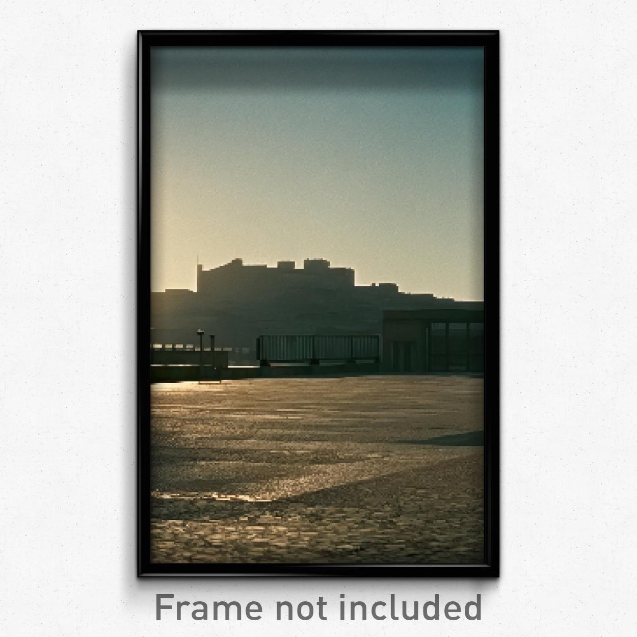 Pixel Art Poster - Bleak Terrace (8 Bit Psychedelic Trippy Video Game Print)