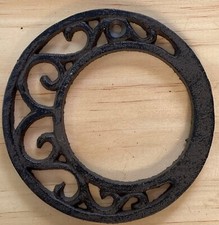 Cast Iron Letter "O" Ornate Scroll Filigree Monogram Alphabet Decor w/ Screws