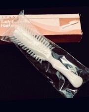 NUEVO Cepillo de pelo vintage Stanley Lady Catherine #A4001 cerdas de nailon blanco nuevo de Lote Antiguo