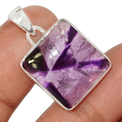 Natural Atomic Amethyst Star 925 Sterling Silver Pendant Jewelry CP63489
