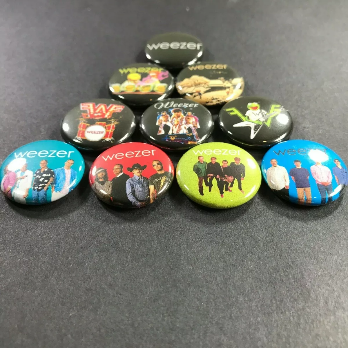 Weezer 1 Button Pin Set Rivers Cuomo Hard Rock Pop Indie Emo Band