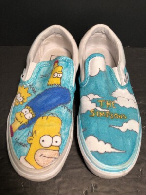 RARE The Simpsons Vans Slip On Shoes Men Women PLEASE READ