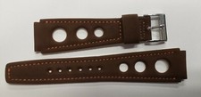 Stylecraft GT Brown w orange thread CORFAM COPA SUEDE 18mm NEW watch strap