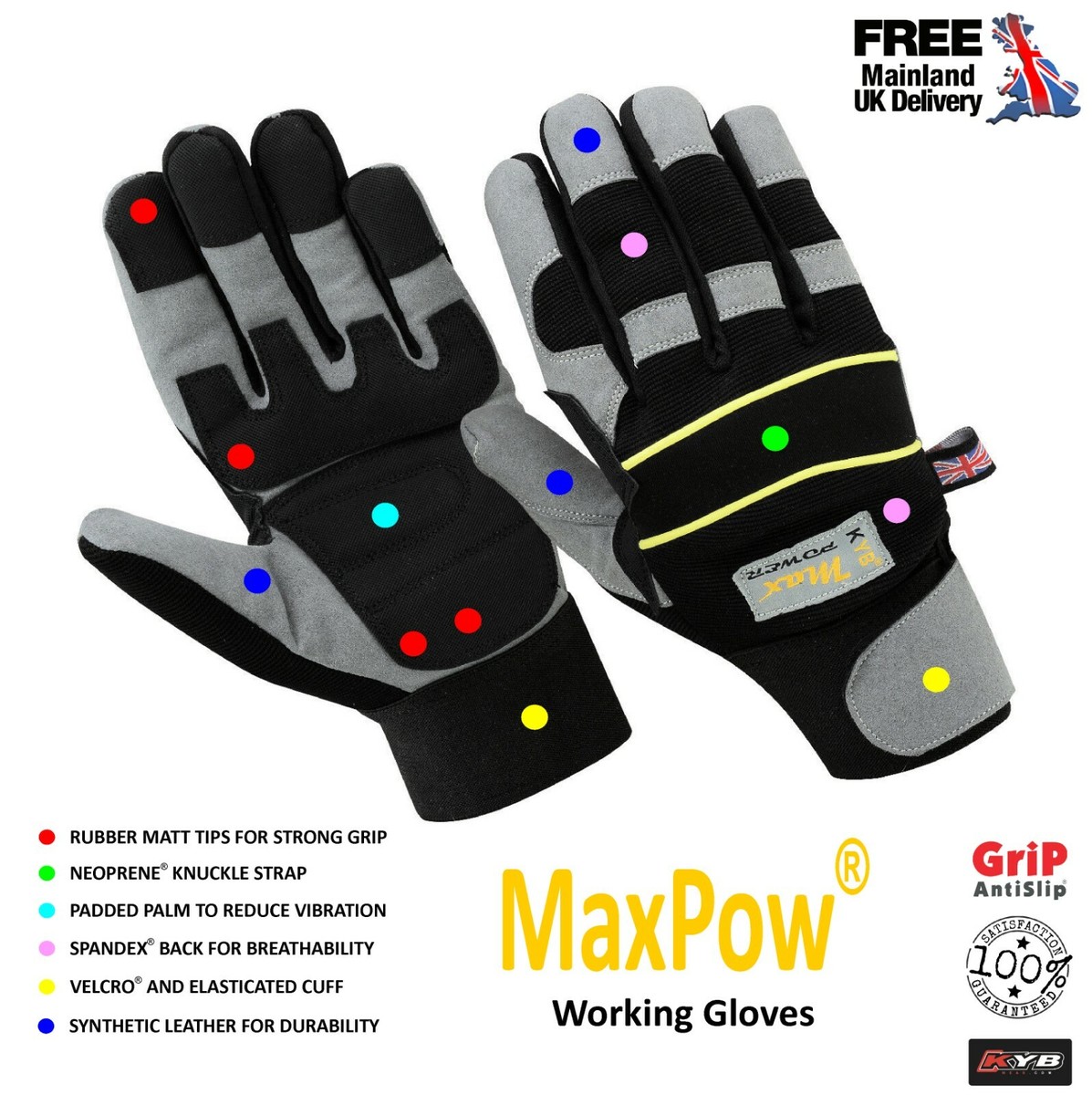 Anti Vibration Handschuhe Tpr Bauarbeiten Schutz Impact Mechaniker Ppe  Arbeit | eBay