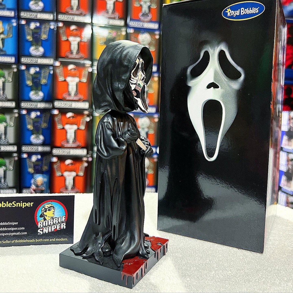 ロイヤルボブルズ　スクリーム　ゴーストフェイス　ヘッドノッカー ヘッドノッカー ゴーストフェイス【NECA】 | ITUKL