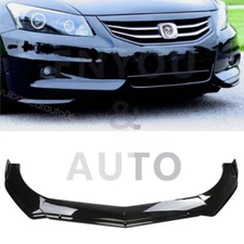 For 2011-2012 Honda Accord 4DR Black Front Bumper Lip Spoiler Splitter Body Kit