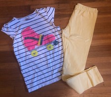 Girls Lot Of 2 TCP Crazy 8 Shirt Legging Size:10/12 EUC/NEW/NWOT
