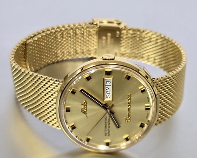 Mido Commander 1959 37mm Gold Dial Men's Watch M8429.3.22.13 | eBay