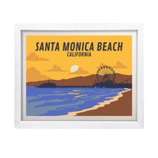 Designs ByLITA Santa Monica Beach California, Wall Print Art
