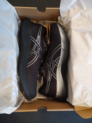 Size 12 Mens Asics Gel-Saiun 2 Black Pure Silver Running Sneakers 