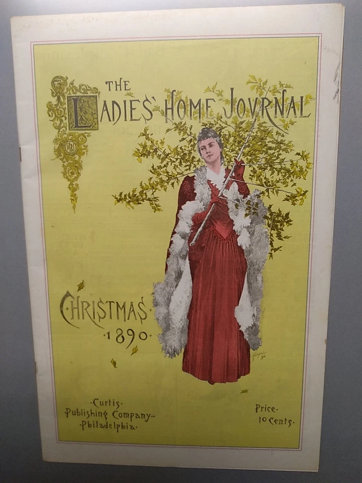 Ladies Home Journal Dec 1890 Original Christmas Magazine in Sealed Frame - Image 2 of 4