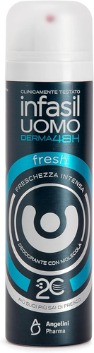Uomo Derma 48H Fresh, Deodorante Uomo Spray, Fragranza Fresca Con Molecola 2C E - Foto 11 di 12