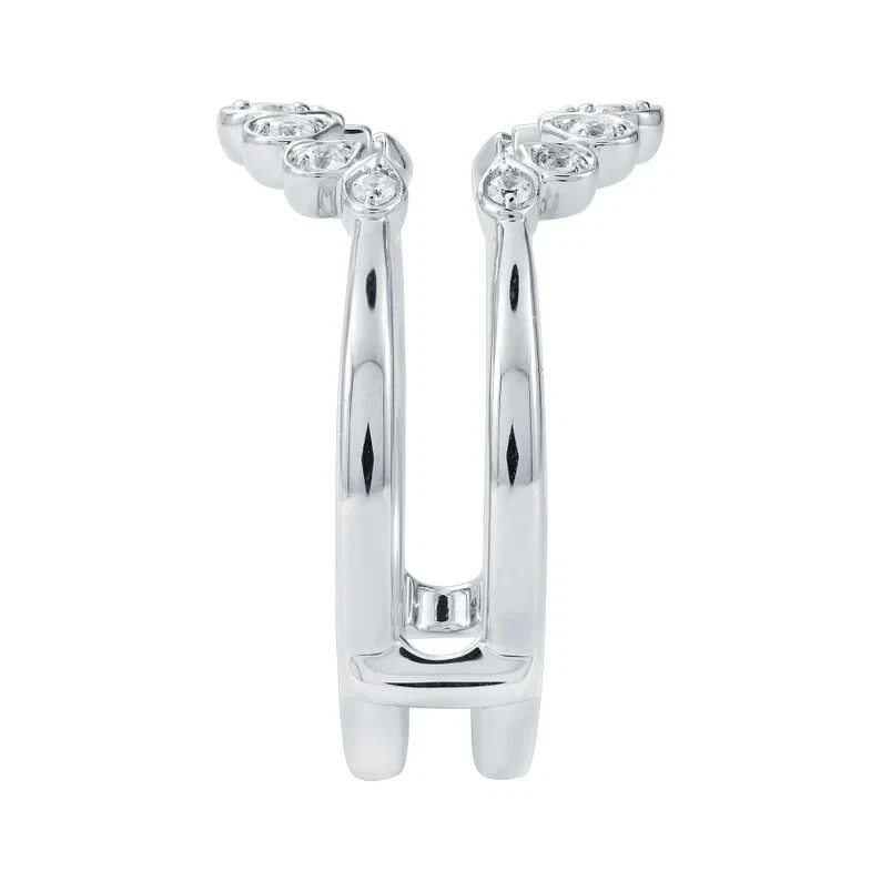 Natural Diamond Women's Enhancer Wrap Ring 0.17 CTTW Round Cut Diamond 14K Gold - Image 3 of 4