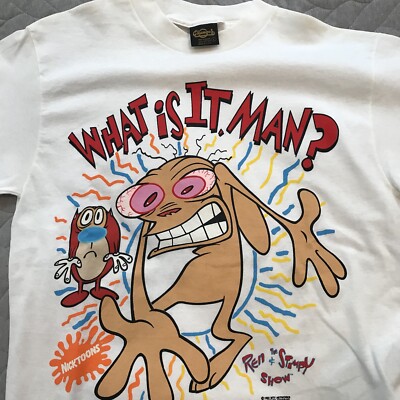 REN & THE STIMPY ビンテージ MTV Tシャツ VINTAGE Vtg 1991 the Ren and Stimpy Show T-shirt Heather Gray XL 90s