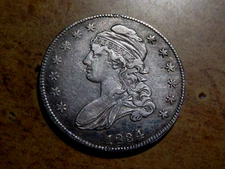 High Grade 1834 Capped Bust Half Dollar The "0" in "50' Is Doubled M12