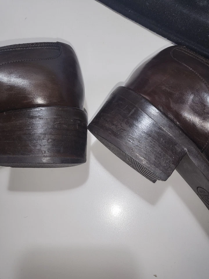 Bally Vasano Brown Leather Slipon Pumps w/ Shearling Lining - US 8  lightly worn - Image 3 of 3