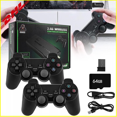 Wireless Videospielkonsole 20000+ Spiele Retro konsole 64GB TV Stick mit Gamepad