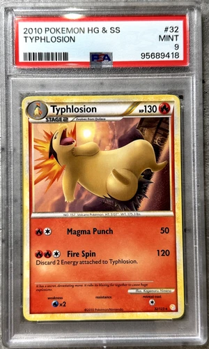 Pokémon Card Typhlosion Rare Star PSA 9 Mint HeartGold & SoulSilver #32 2010 (1)