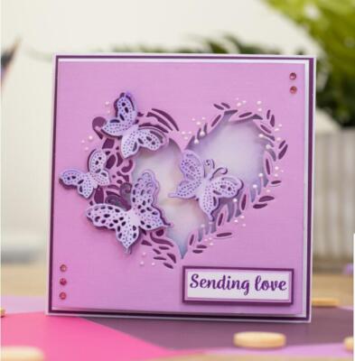 Metal Cutting Dies Butterfly Heart Craft Decoration Scrapbooking Paper ...