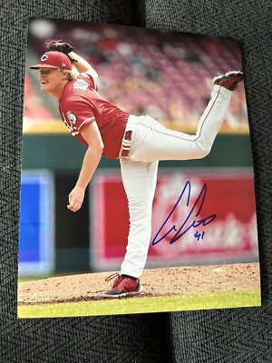 Andrew Abbott Cincinnati Reds Signed 8 X 10 Photo Autographed