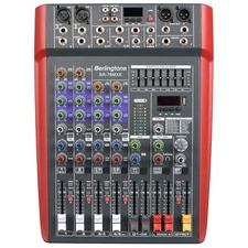 Berlingtone BR-76MX, Professional 6 - Channel Bluetooth Studio Audio Mixer, USB