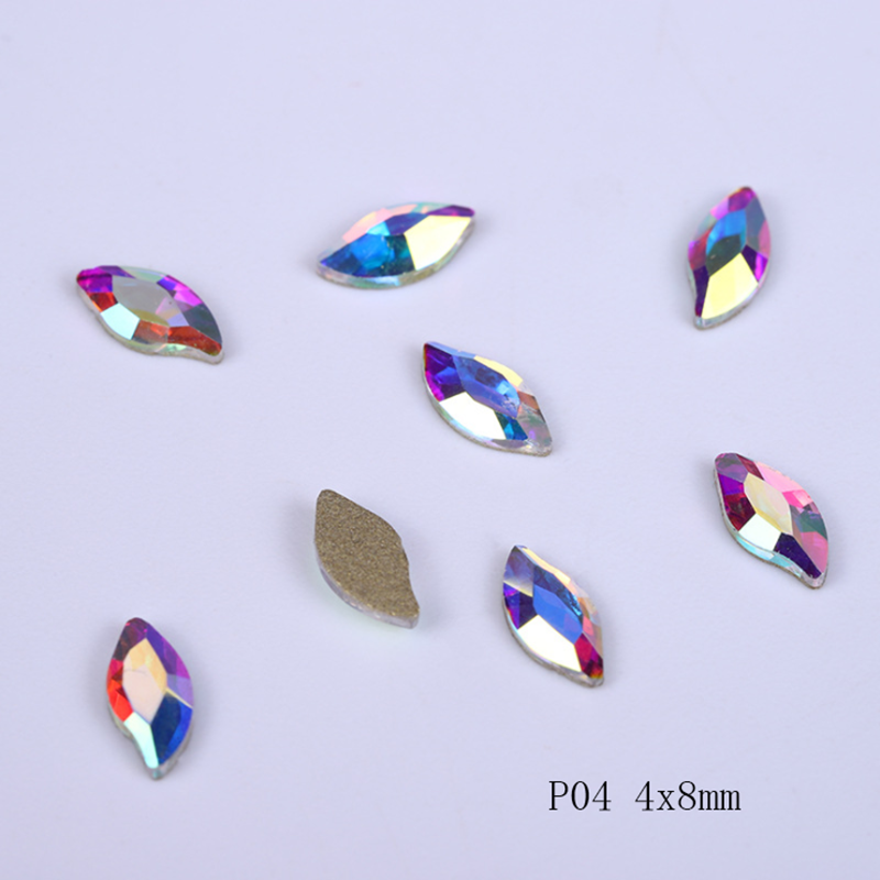 Allstarco Over 2100 Pieces Crystal AB Flat Back Glass Rhinestones Crystals For Nail Art Kit 6 Sizes (1.4mm - 4.8mm - Foto 13