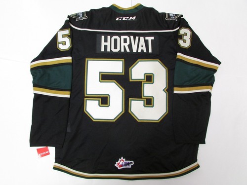 BO HORVAT OHL LONDON KNIGHTS BLACK CCM PREMIER 7185 HOCKEY JERSEY - Picture 2 of 4