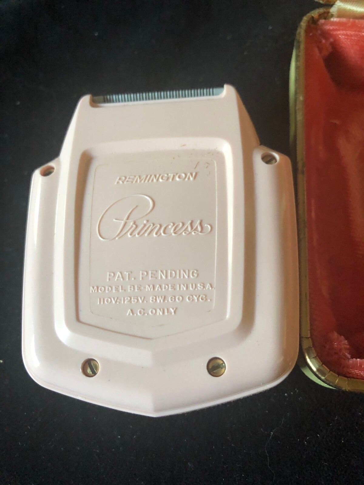 Vintage Remington Princess Electric Shaver Original Black Pink Model BE ...